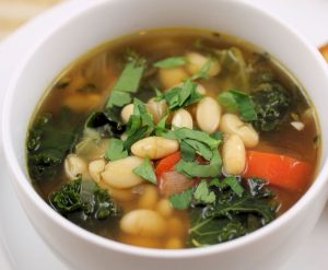 Bean soup with vegetables made by EatLiveLovefood
