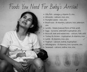 Woman considering the nutritional possibilities for postpartum depression